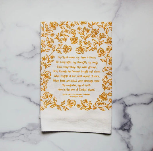 In Christ Alone Hymn Tea Towel