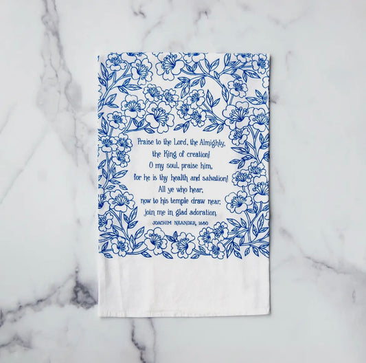 Praise to the Lord Hymn Tea Towel