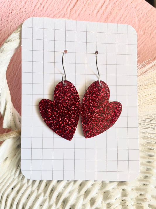 Red Heart Earrings